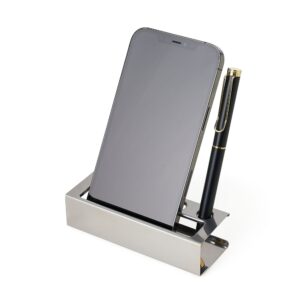 Porta Cartão Inox com Suporte