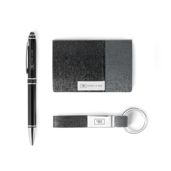 Kit Porta Cartões Chaveiro e Esferográfica